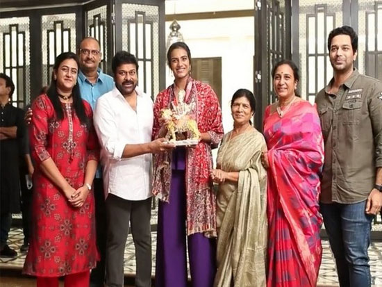 Megastar Hosts a Grand Party to Felicitate PV Sindhu